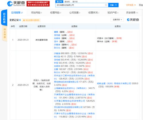 京東數科關聯公司退出深圳神圖科技股東，螞蟻金服關聯公司實現全資控股